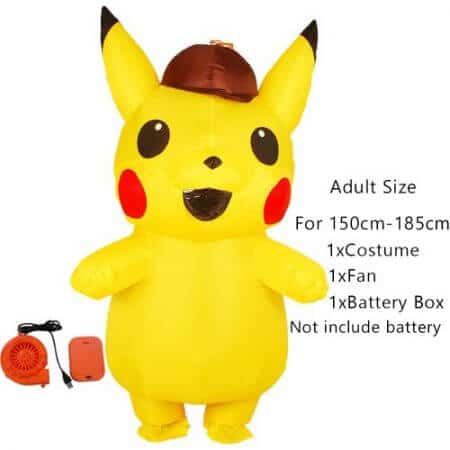 Aufblasbares Pikachu Kostüm für Kinder und Erwachsene 42