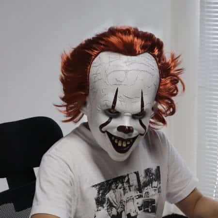 Stephen King Es 2 Joker Pennywise Maske aus Latex 14