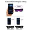 Magic Bluetooth Led Party Glasses APP Control Shield Luminous Glasses USB Charge DIY App Control Multi-lingual Quick Flash Led 1