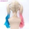 JOY&BEAUTY Hair Harley Quinn Cosplay Wig Styled Wavy Synthetic Ponytail Wig High Temperature Fiber Cos Wig Free Shipping 2