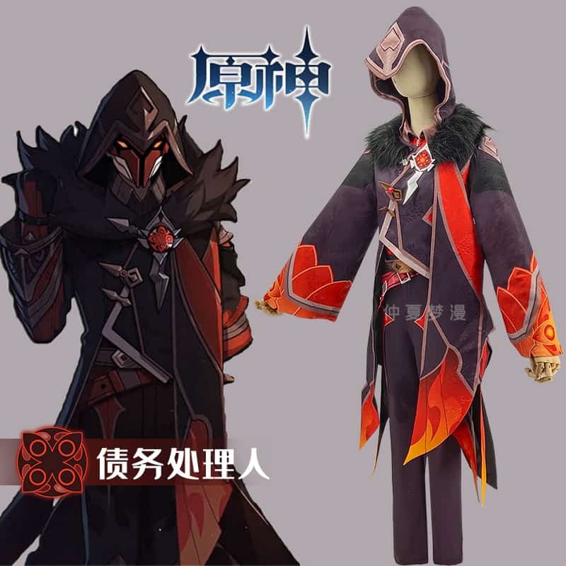 Anime Genshin Impact Fatui NPC Cosplay Costume Game Suit Uniform Halloween Costumes For Men Outfits 1