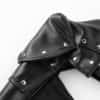 Unisex Gothic Steampunk PU Single Shoulder Armors Arm Strap Set Adjustable Metal Rivets Shoulder Strap Cosplay Costume Accessory 5