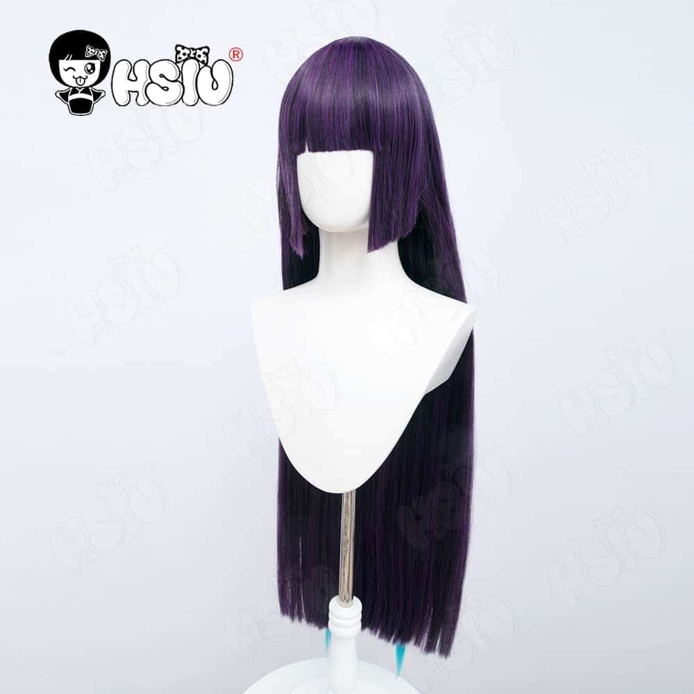 Yun Jin Cosplay Wig Genshin Impact Cosplay HSIU Black and purple long hair braids Synthetic Hair+Free wig Cap Yunjin Wig 4