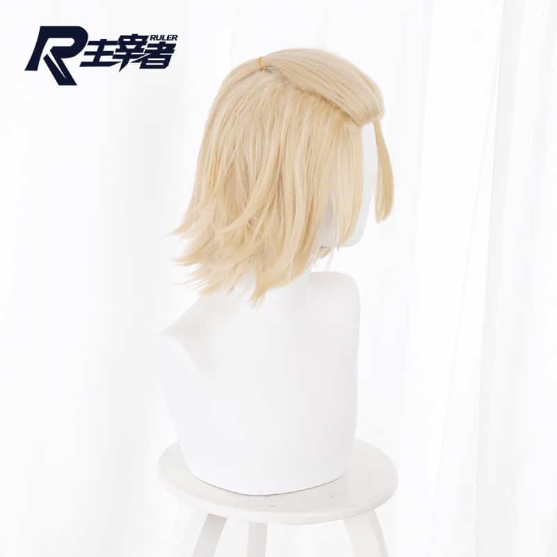 Anime Tokyo Revengers Sano Manjiro Cosplay Wig Mikey Light Blonde Short Hair Heat-Resistant High Temperature Wire 3