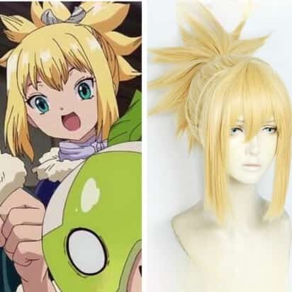 Anime Dr.Stone Cosplay Kohaku Wig 6