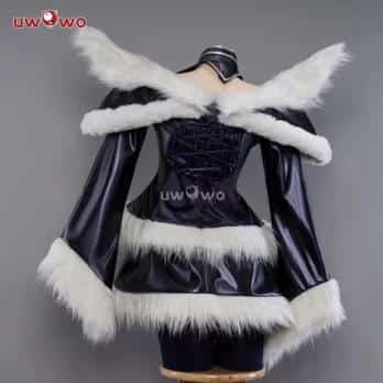 Ahri Cosplay League of Legends/LOL: Midnight Ahri Foxx Cosplay Costume Dress New Nine Tailed Fox-Fur Halloween 8