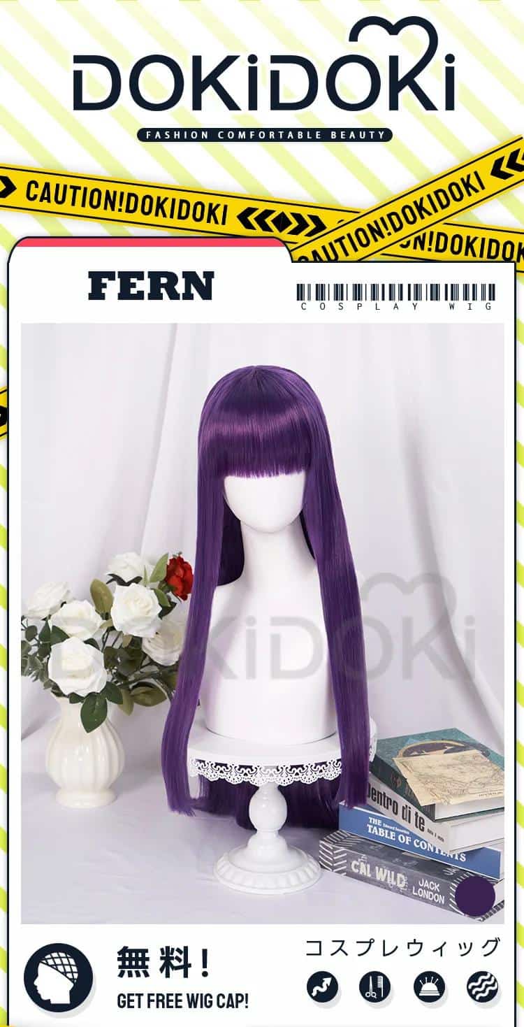 Wig Commision Perücken Styling Service Fern Wig Anime Frieren: Beyond Journey's End Cosplay Wig DokiDoki Women Cosplay Purple Hair Heat Resistant Synthetic Halloween 12 1741162277