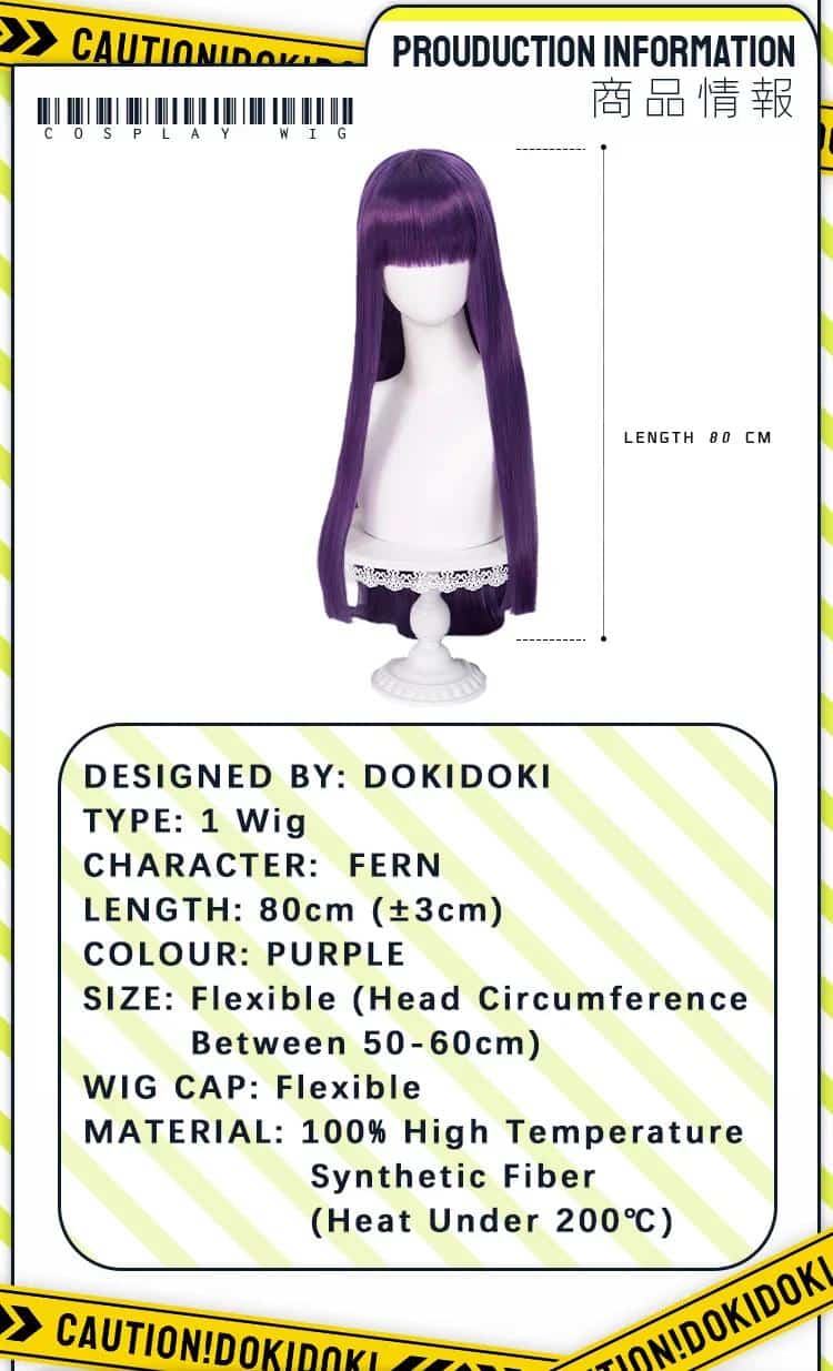 Wig Commision Perücken Styling Service Fern Wig Anime Frieren: Beyond Journey's End Cosplay Wig DokiDoki Women Cosplay Purple Hair Heat Resistant Synthetic Halloween 13 346491734