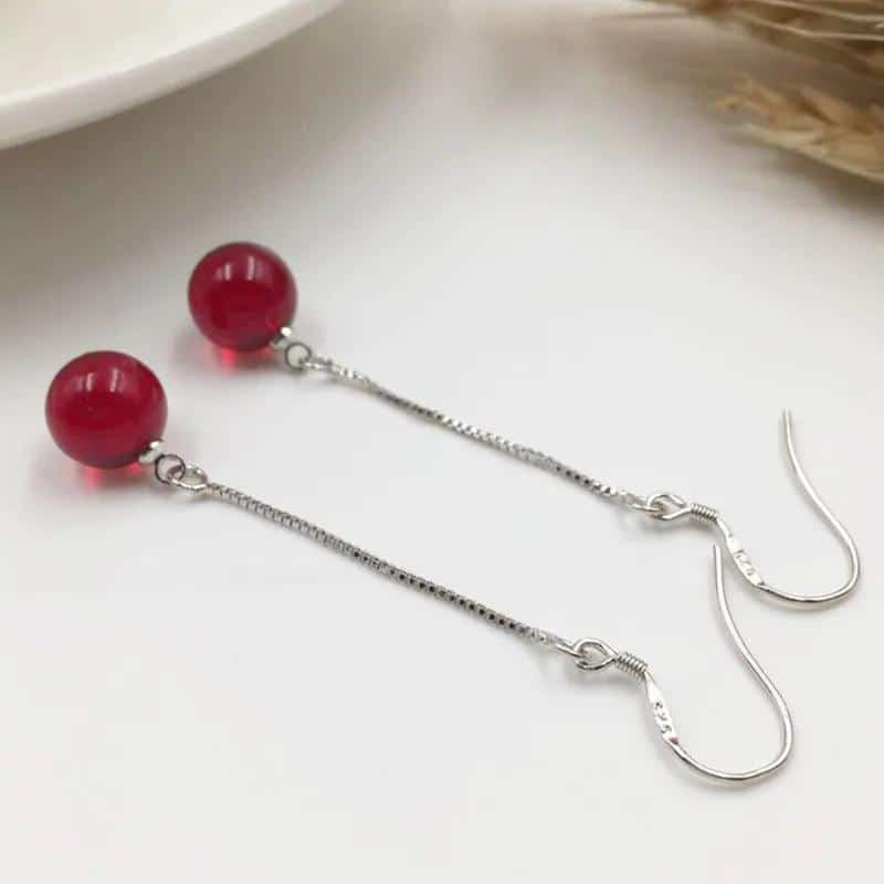 1Pair Anime Earrings JoJo's Bizarre Adventure Kakyoin Noriaki Red Ball Ear Clip Ear Studs Cosplay Props 10