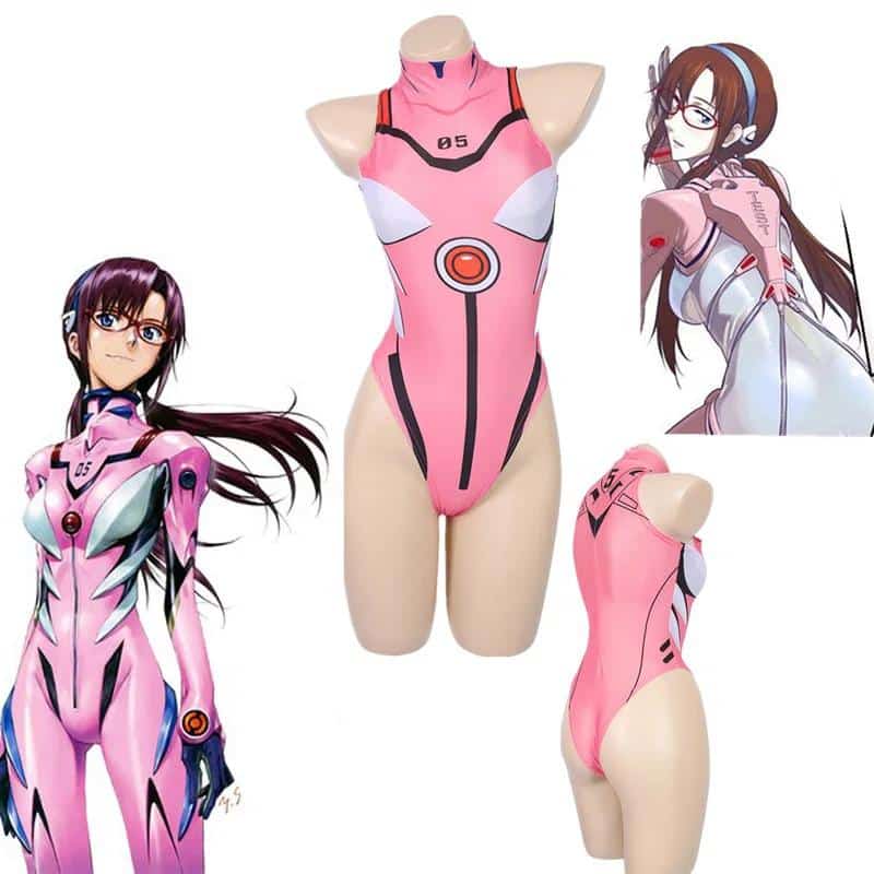 NEON GENESIS EVANGELION Mari Makinami Illustrious Cosplay Kostüm Swimsuit Bikini Beach Anime Summer Set For Girlfriend's Gift 12