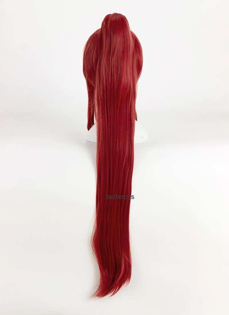 Wig Commision Perücken Styling Service Fairy Tail Erza Scarlet Cosplay Wigs 100cm Long Wine Red Heat Resistant Synthetic Haare Wig Wig Cap 16 2083367927