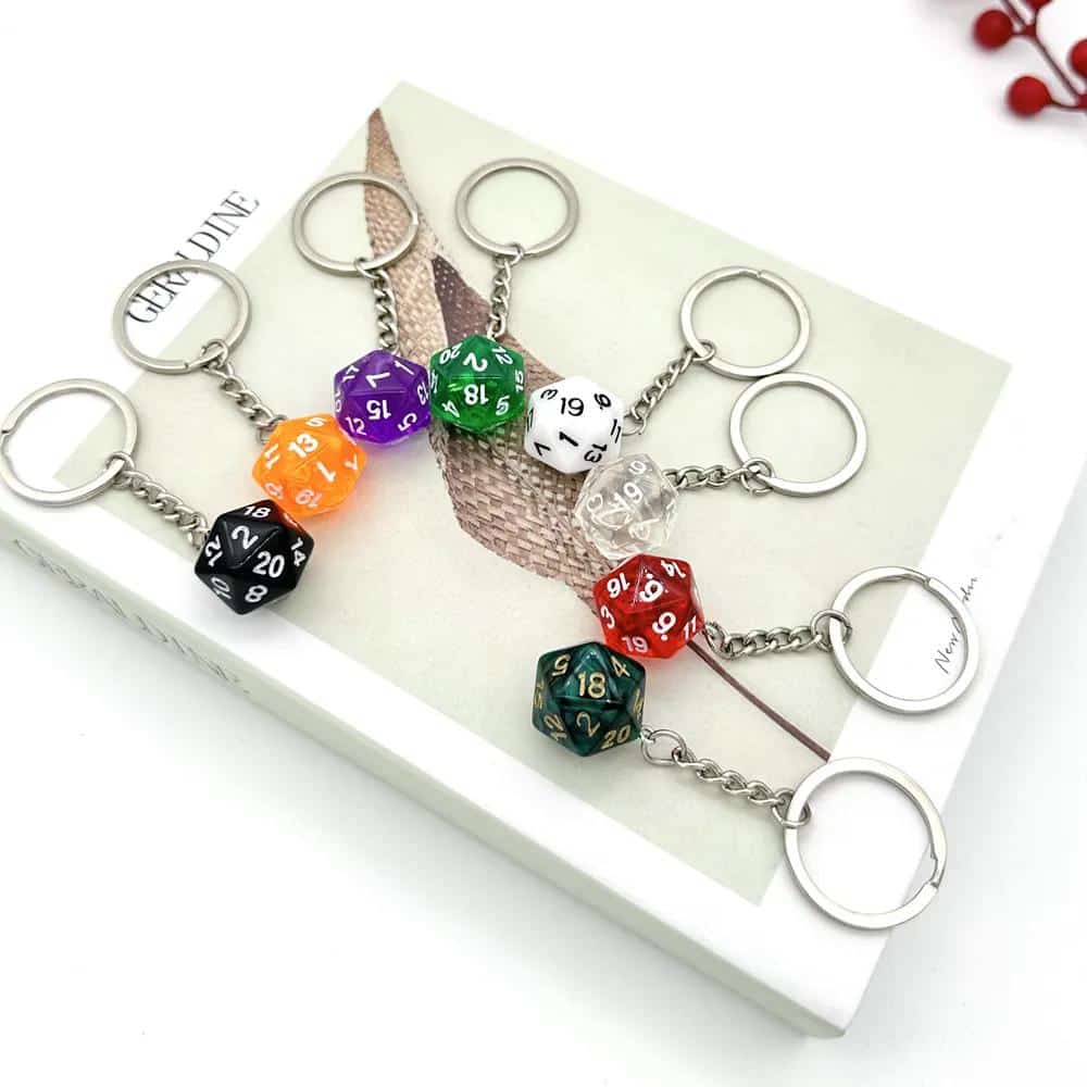 DnD D20 Resin Dice Charm Keychain Handmade Dnd Würfel Schlüsselanhänger 1 DnD D20 Resin Dice Charm Keychain Handmade Dnd Würfel Schlüsselanhänger 1