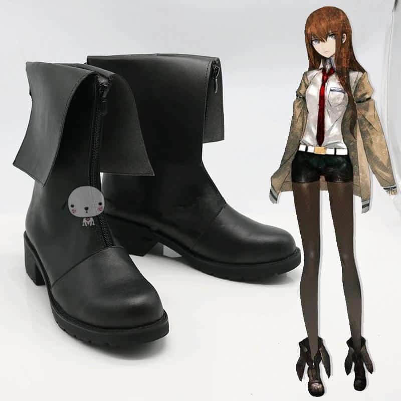 Anime Fate Steins Gate Layer's Gate cosplay Makise Kurisu Hayase Ami Boots Shoes 5