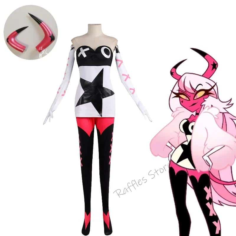 Verosika Mayday Cosplay Kostüm Hazbin Uniform Suit Female Demon Hotel Halloween Carnival Christmas Dress Anime Cosplay Prop 14 Verosika Mayday Cosplay Kostüm Hazbin Uniform Suit Female Demon Hotel Halloween Carnival Christmas Dress Anime Cosplay Prop 6