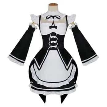 Anime Ram/Rem Cosplay Costume Re Life In A Different World From Zero Black Maid Outfit Halloween Costume Gift 6