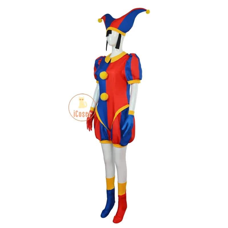 The Amazing Digital Circus Pomni Cosplay Kostüm Uniform Jumpsuit Hat Bodysuit Human für Adult Kids Kostüm Cartoon Cos 16