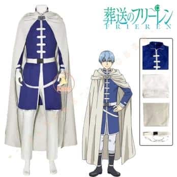 Himmel Cosplay Kostüm Wig Perücke Anime Frieren Beyond Journey's End Cloak Uniform Outfit Blue Hair Herren Damen 7