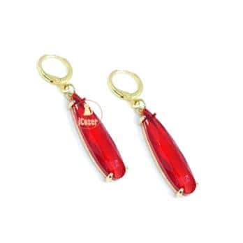 Anime Frieren Beyond Journey's End Frieren Cosplay Earrings Red Drop Earrings Mage Costume Props for Women Girls 6