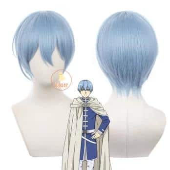Himmel Cosplay Kostüm Wig Perücke Anime Frieren Beyond Journey's End Cloak Uniform Outfit Blue Hair Herren Damen 11