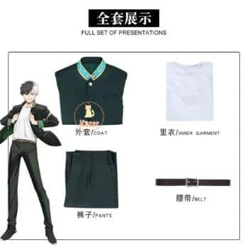 Haruka Sakura Cosplay Kostüm Wig Perücke Anime Wind Breaker Jacket School Uniform Coat Bofurin für Damen Herren Set 10