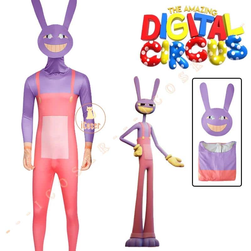 The Amazing Digital Circus Jax Cosplay Kostüm Cartoon Uniform Jumpsuit Pomni für Kids Adult Cosplay 8