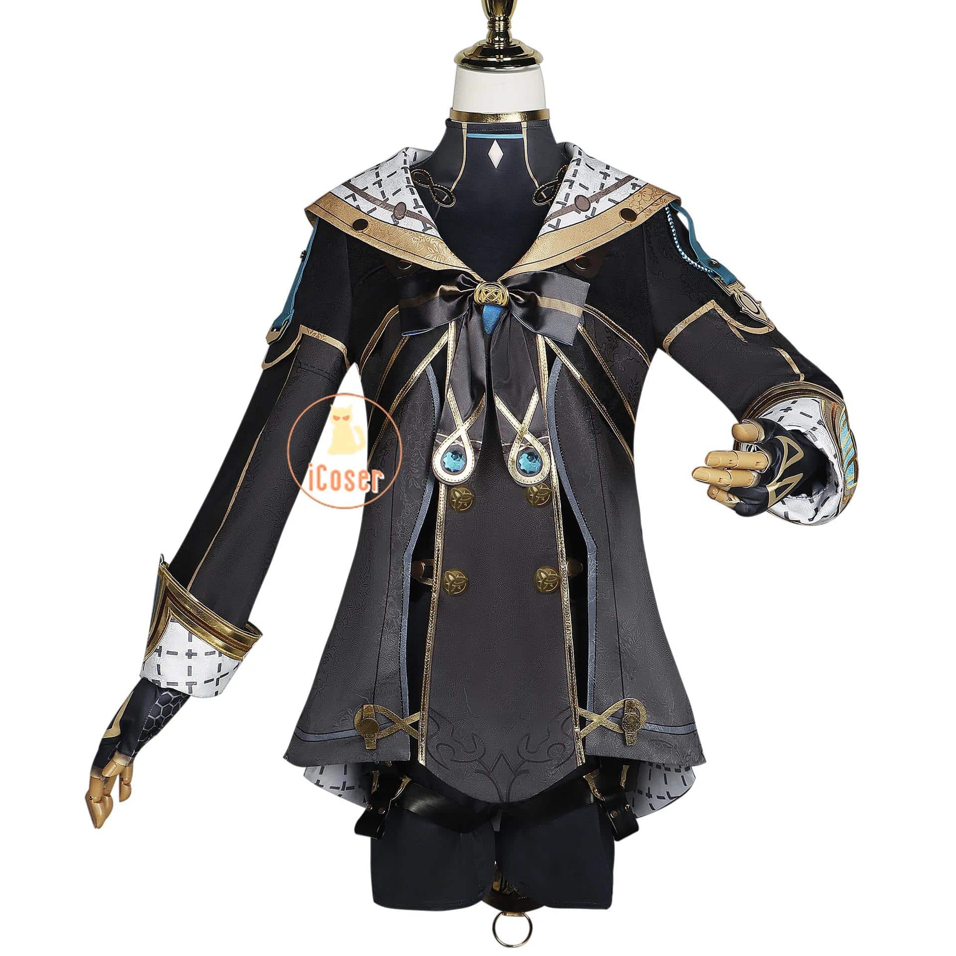 Freminet Cosplay Kostüm Wig Perücke Genshin Impact Fontaine Game Uniform Hat Lyney Lynette Diver Kostüm für Damen Herren 2 Freminet Cosplay Kostüm Wig Perücke Genshin Impact Fontaine Game Uniform Hat Lyney Lynette Diver Kostüm für Damen Herren 2