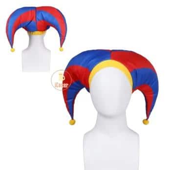 Pomni Cosplay Kostüm The Amazing Digital Circus Cartoon Uniform Hat Gloves für Damen Herren Kids Kostüm Cos Props 12