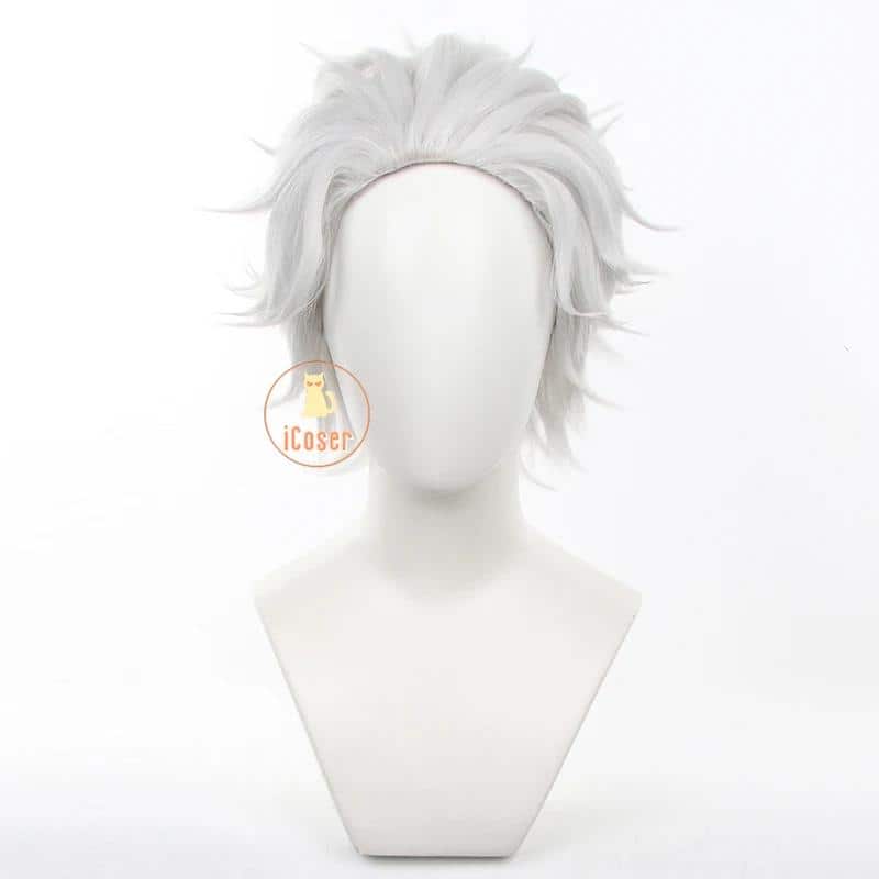 Wig Commision Perücken Styling Service Hajime Umemiya Cosplay Wig Perücke Anime WIND BREAKER White Short Hair Bofurin Haruka Sakura für Damen Herren Props 14 314360540