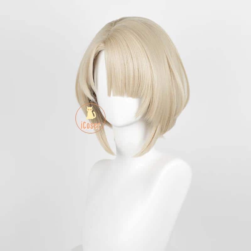 Wig Commision Perücken Styling Service Freminet Cosplay Wig Perücke Genshin Impact Light Blonde Short Hair Lyney Lynette Brother Fontaine Diver Damen Herren Props 9 403818720