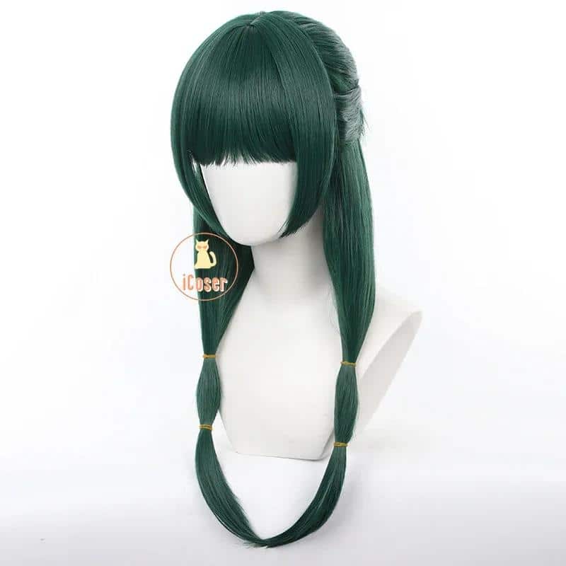 Maomao Cosplay Wig Perücke Anime The Apothecary Diaries Dark Green Long Hair Blue Bow Headwear Kusuriya No Hitorigoto Damen 2 Maomao Cosplay Wig Perücke Anime The Apothecary Diaries Dark Green Long Hair Blue Bow Headwear Kusuriya No Hitorigoto Damen 2