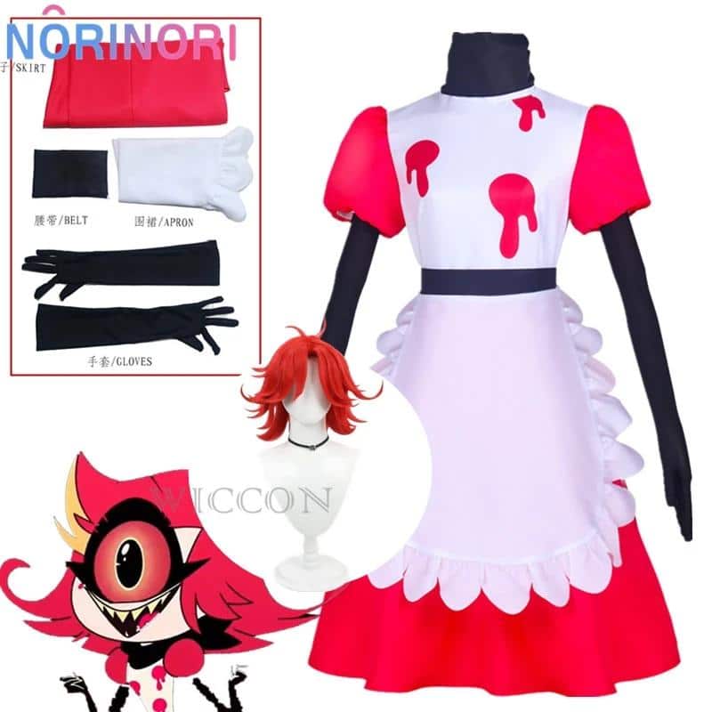 Niffty Anime Hazbin Niff Cosplay Kostüm Suit Cute Devil Roleplay Clothes Wig Perücke Uniform Hotel Cosplay Damen Kleid 10 Niffty Anime Hazbin Niff Cosplay Kostüm Suit Cute Devil Roleplay Clothes Wig Perücke Uniform Hotel Cosplay Damen Kleid 4