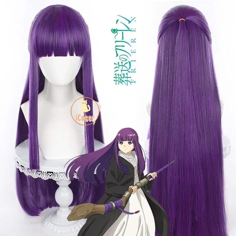 Anime Freeze Beyond Journey's End Fern Cosplay Costume Wig Dress Scarf Headwear Winter on The Northern Lands Women 23