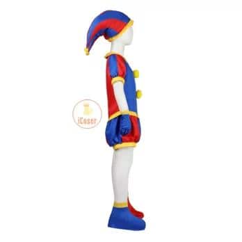 Pomni Cosplay Kostüm The Amazing Digital Circus Cartoon Uniform Hat Gloves für Damen Herren Kids Kostüm Cos Props 10