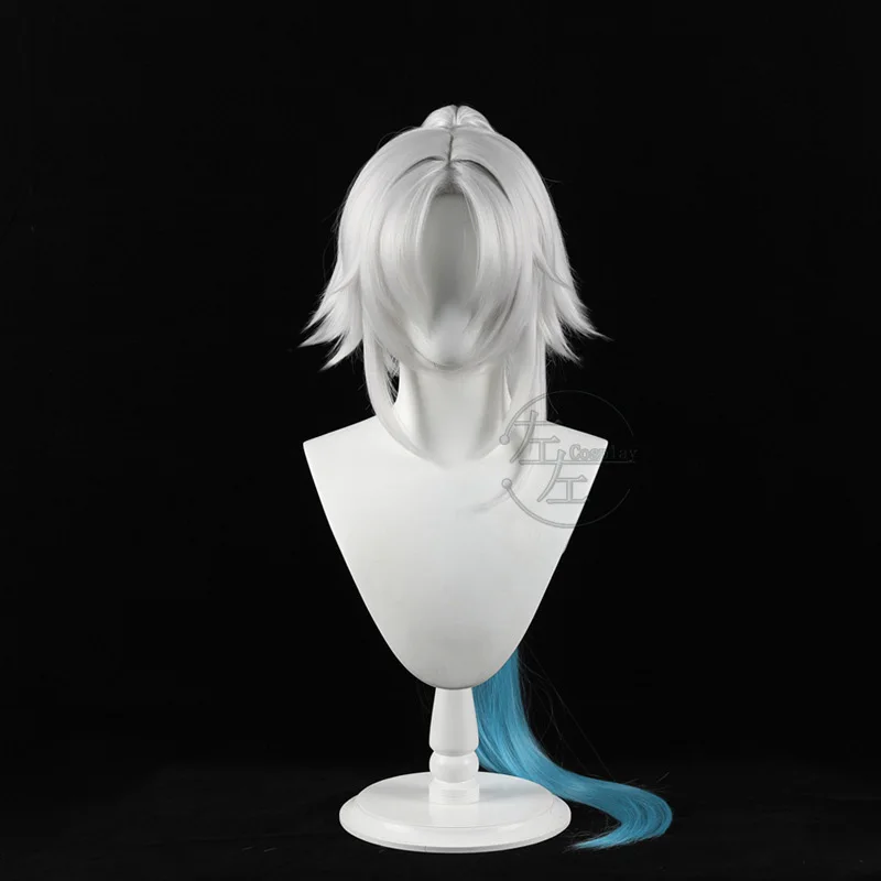 Honkai Star Rail Feixiao Game Cosplay Wig Gray Blue Long Hair Earrings The Xianzhou Yaoqing The Great General Halloween Props 12 Honkai Star Rail Feixiao Game Cosplay Wig Gray Blue Long Hair Earrings The Xianzhou Yaoqing The Great General Halloween Props 1