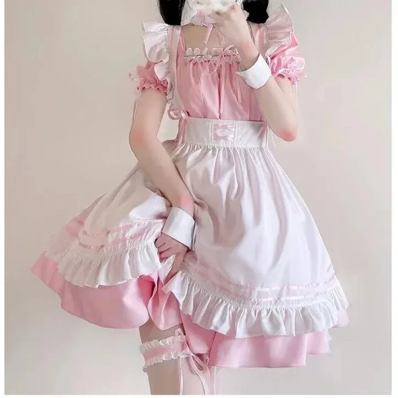 Black Pink Lolita Maid Costumes Cute Girls Women Lovely Maid Cosplay Costume Animation Show Japanese Outfit Dress Clothes S-5XL 11 Black Pink Lolita Maid Costumes Cute Girls Women Lovely Maid Cosplay Costume Animation Show Japanese Outfit Dress Clothes S-5XL 1
