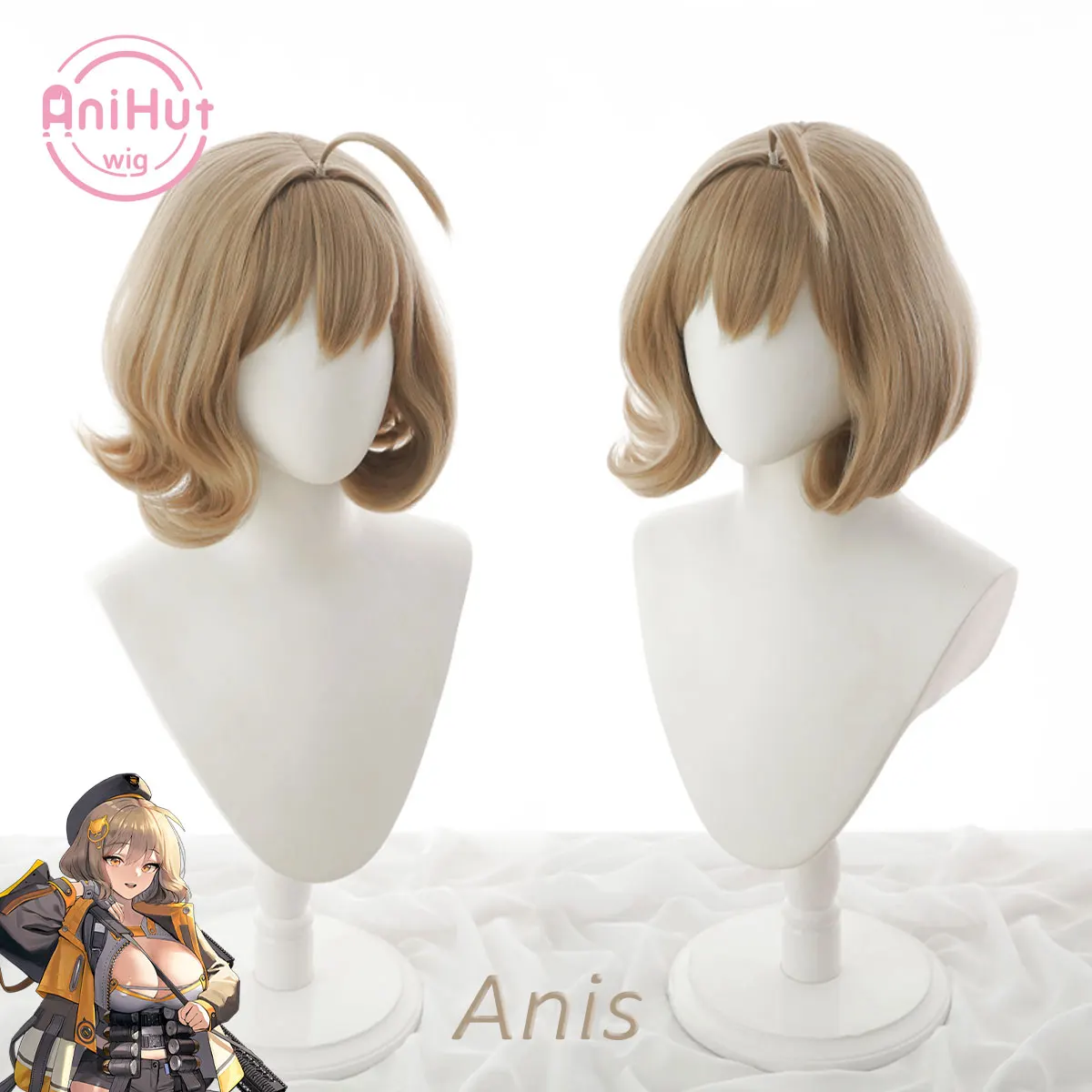 【AniHut】ANIS Wig Game GODDESS OF VICTORY:NIKKE Cosplay Wig Nikki Brown Synthetic ANIS Cosplay 1