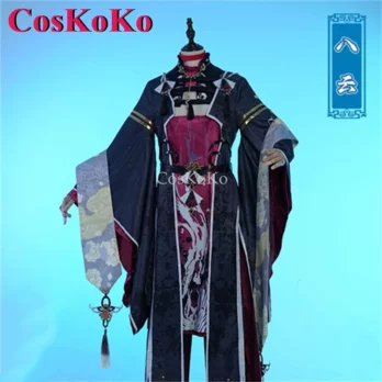 CosKoKo Yakumo Cosplay Game Nu: Carnival Costume Blood Of Qianyun Skin Fashion Printed Dress Halloween Party Role Play Clothing 1