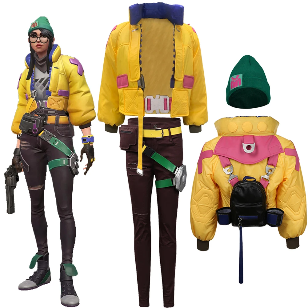 Killjoy Cosplay Women Costume Game Valorant Roleplay Fantasia Jacket Bag Pant Hat Halloween Carnival Cloth Full Set For Disguise 25
