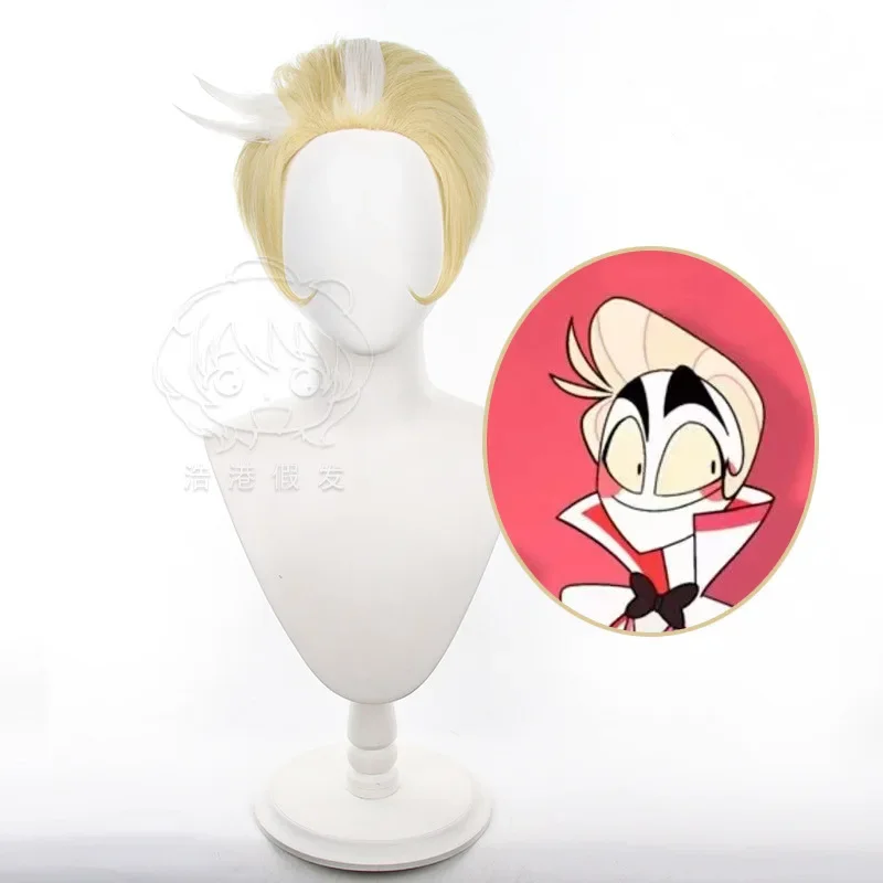 Hotel Hazbin Cosplay Wig 30cm Short Lucifer Morningstar Cosplay Hair Heat-resistant Fiber Hair Party Wig Halloween + Wig Cap 5 Hotel Hazbin Cosplay Wig 30cm Short Lucifer Morningstar Cosplay Hair Heat-resistant Fiber Hair Party Wig Halloween + Wig Cap 1