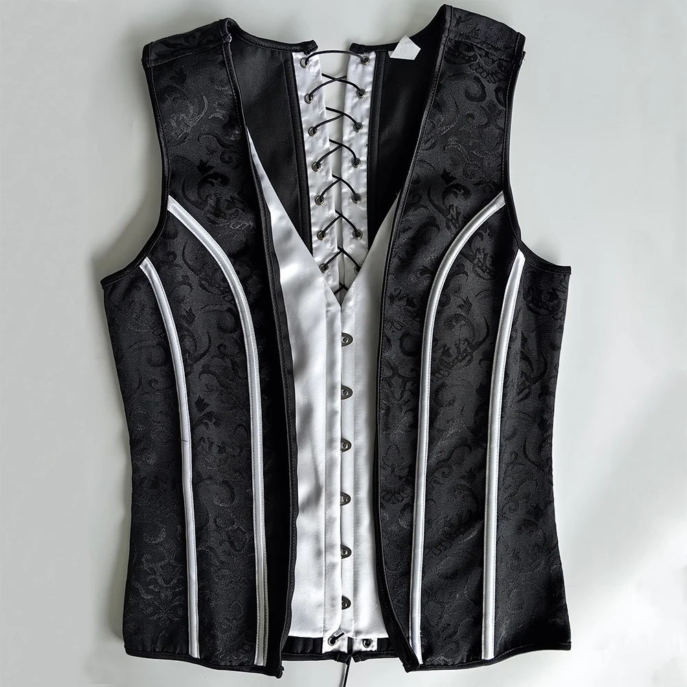 Men's Corset Tight Tops Male Corset Vest Flat Abdominal Fat Waist Girdle Push Up Body Shaper With Bones Tank Tops Costume 55 Men's Corset Tight Tops Male Corset Vest Flat Abdominal Fat Waist Girdle Push Up Body Shaper With Bones Tank Tops Costume 44