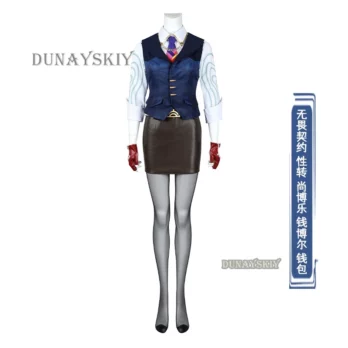 Anime Game Valorant Chamber Cosplay Costume Female Vest Shirt Skirt Outfit With Accessories Full Set Woman Sexy Dress Cosplay 2