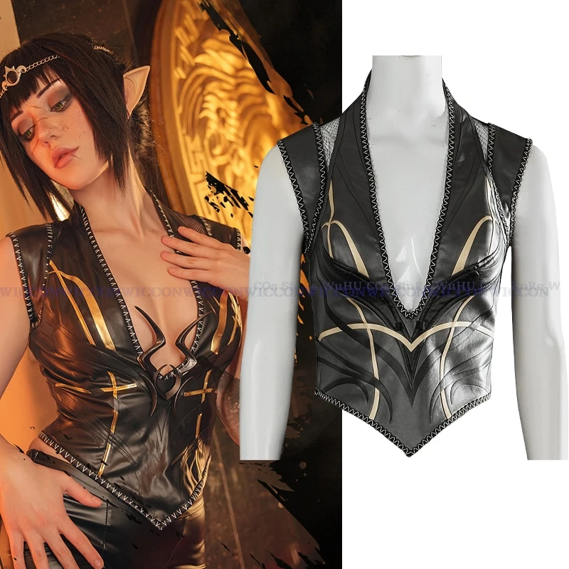 Baldurs Cos Gate 3 Cosplay Shadowheart Costume Fantasia Disguise Adult Women Leather Pants Outfit Female Halloween Carnival Suit 1