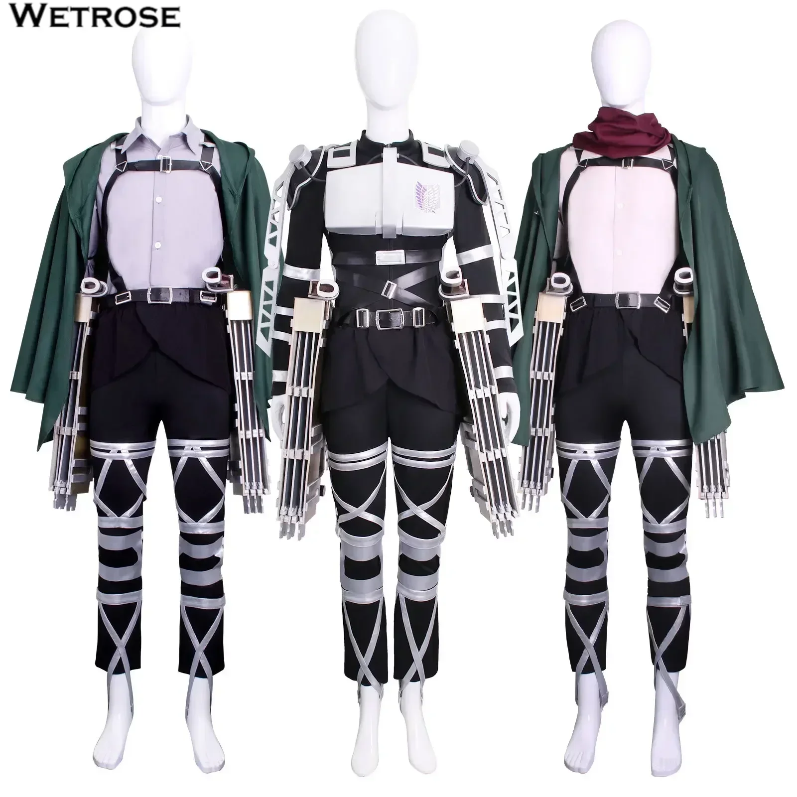 【Wetrose】In Stock Titan Cosplay Costume Final Season Jean Kirstein Levi Mikasa Ackerman Armin Connie Hange Zoë Eren 1