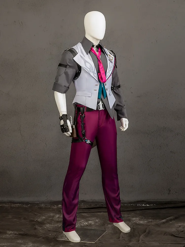 Game Honkai Star Rail Gallagher Cosplay Costume Wig Pants Shirt Vest Tie Suits Shoes Men Halloween Party Carniavl Roleplay Props 3 Game Honkai Star Rail Gallagher Cosplay Costume Wig Pants Shirt Vest Tie Suits Shoes Men Halloween Party Carniavl Roleplay Props 3