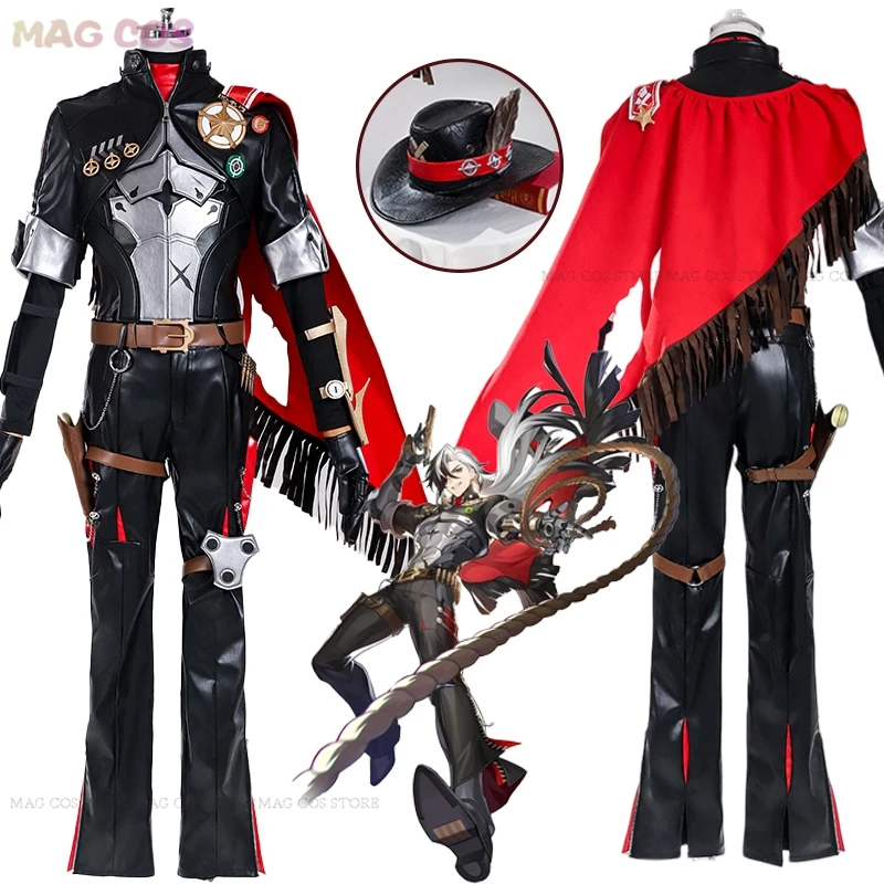 Game Honkai Star Rail Boothill Cosplay Costume Wig Uniform Earrings Hat Cloak Galaxy Ranger Halloween Party For Women Men Prop 1