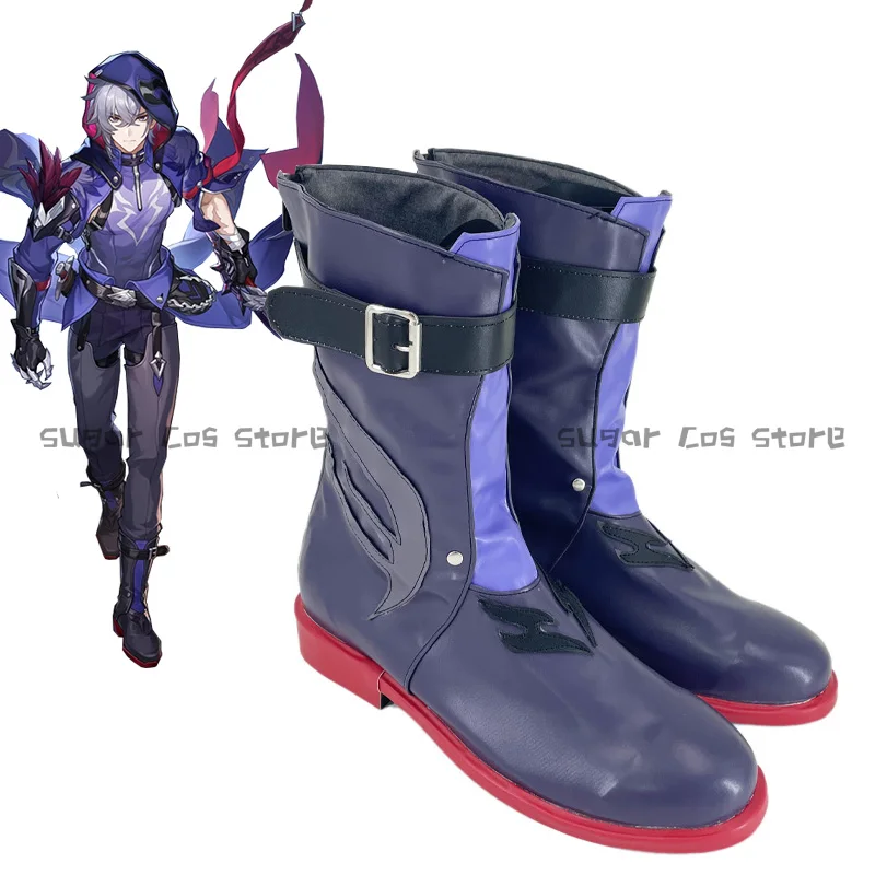 Game Honkai Star Rail Moze Cosplay Shoes Boots PU Leather Uniform Role Play Shoes Halloween Carnival Party Props For Women Men 1
