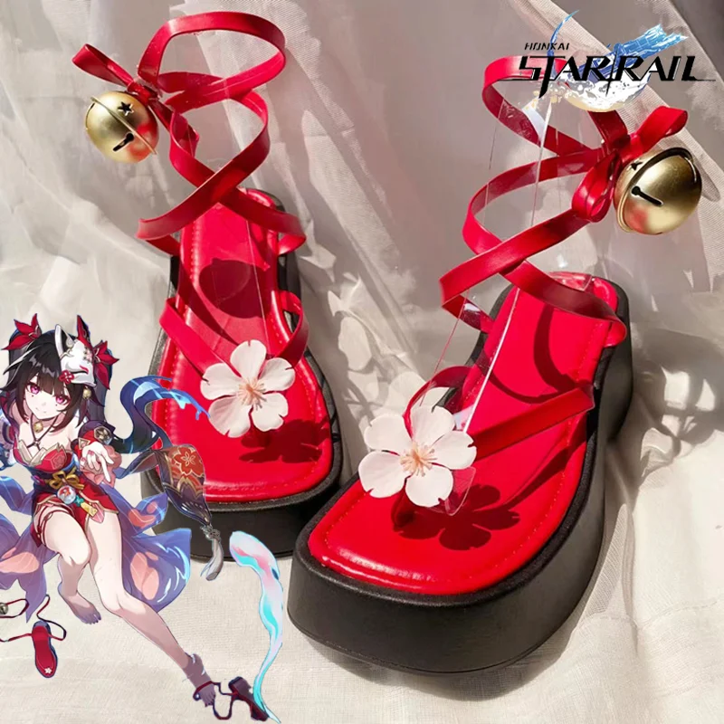 Game Honkai:Star Rail Sparkle Cosplay Shoes Adult Women PU Leather Flat Shoe Costume Accessory Halloween Party Foot Boots Props 1