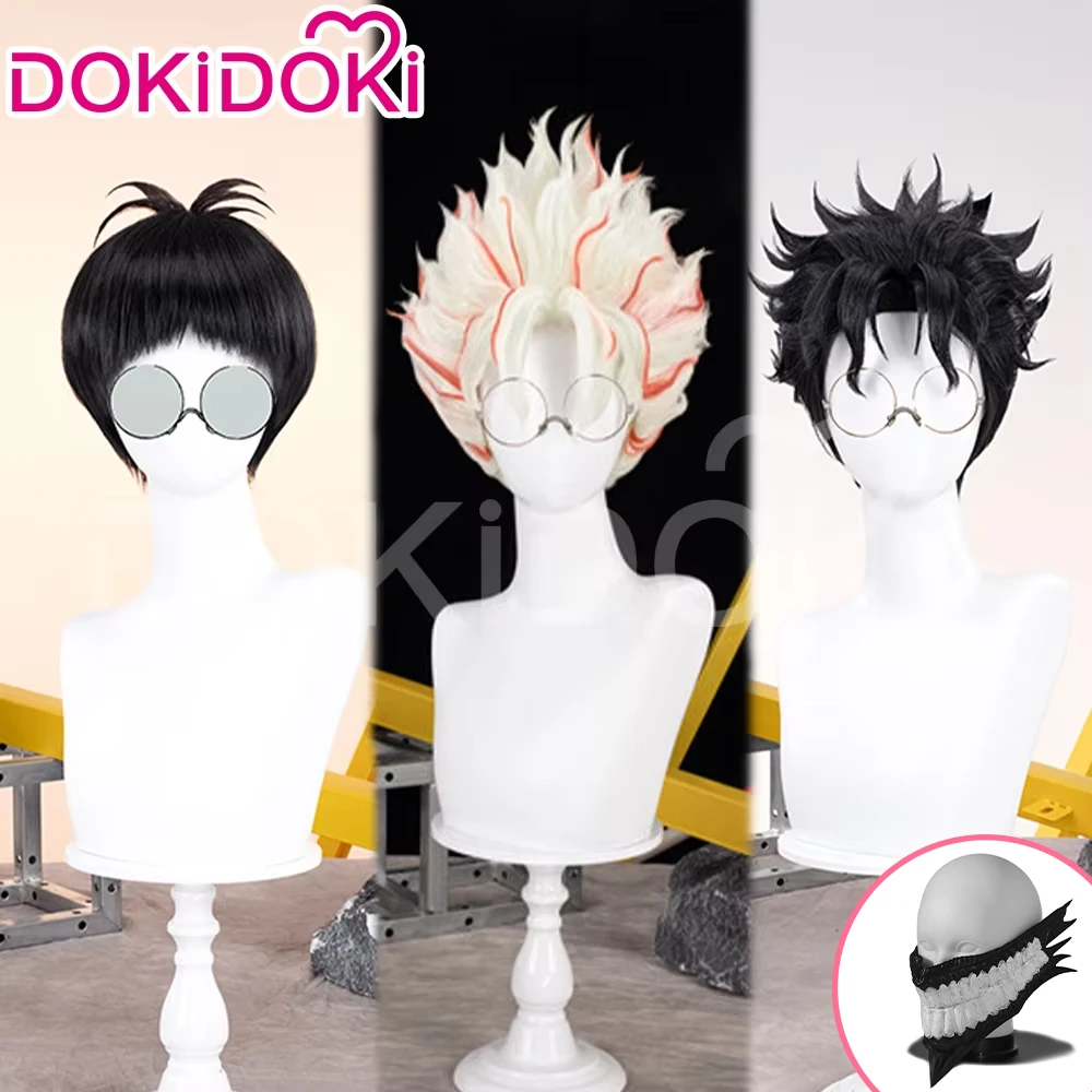 Okarun/Ken Takakura Wig Anime Dandadan Cosplay DokiDoki Men 30cm Short Towering Wig Ken Takakura Cosplay Mask Free Wig Cap 1