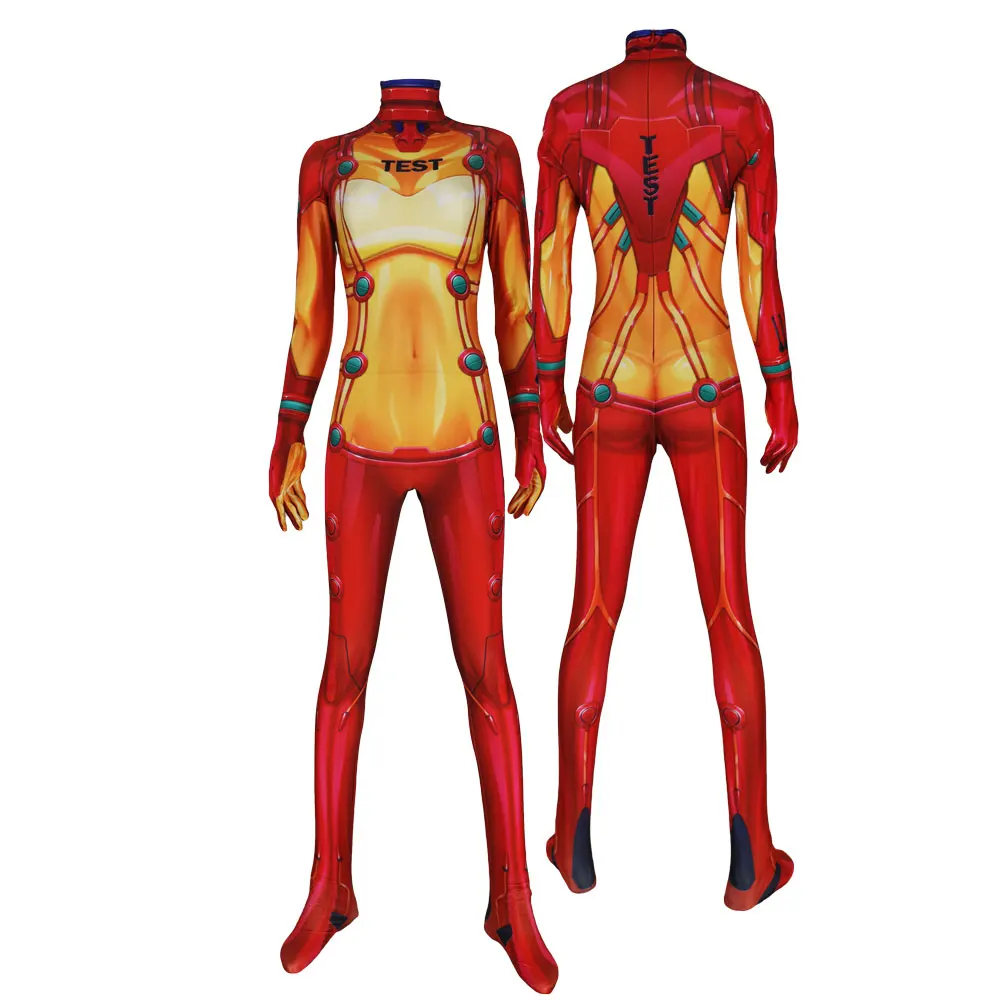 Adults Kids Anime Asuka Langley Soryu Mari Rei Ayanami Cosplay Costume Asuka Test Jumpsuits Zentai Suit Halloween Bodysuit 8