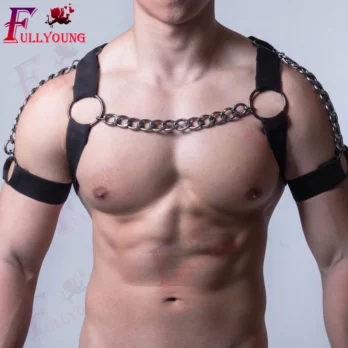 Fullyoung Leather Body Harness Men Bondage Belt Gay Adult Toys Gothic Adjustable Chest Suspender Male Garter Exotic Rave Clothes 1